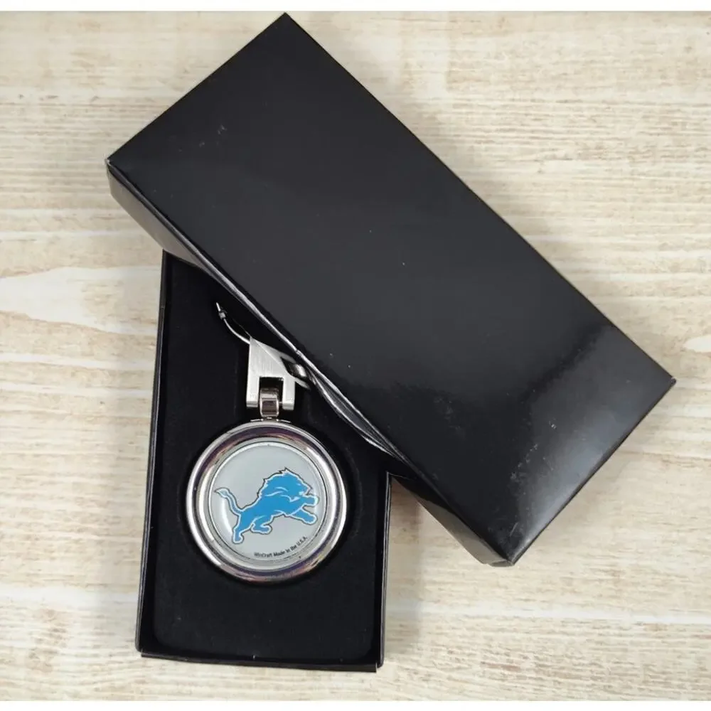 Detroit Lions WinCraft Premium Domed Swivel Key Ring Keychain NFL Gift